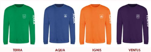 IPSWICH SCHOOL HOUSE SWEATSHIRTS (AQUA(Royal), Age5-6-28